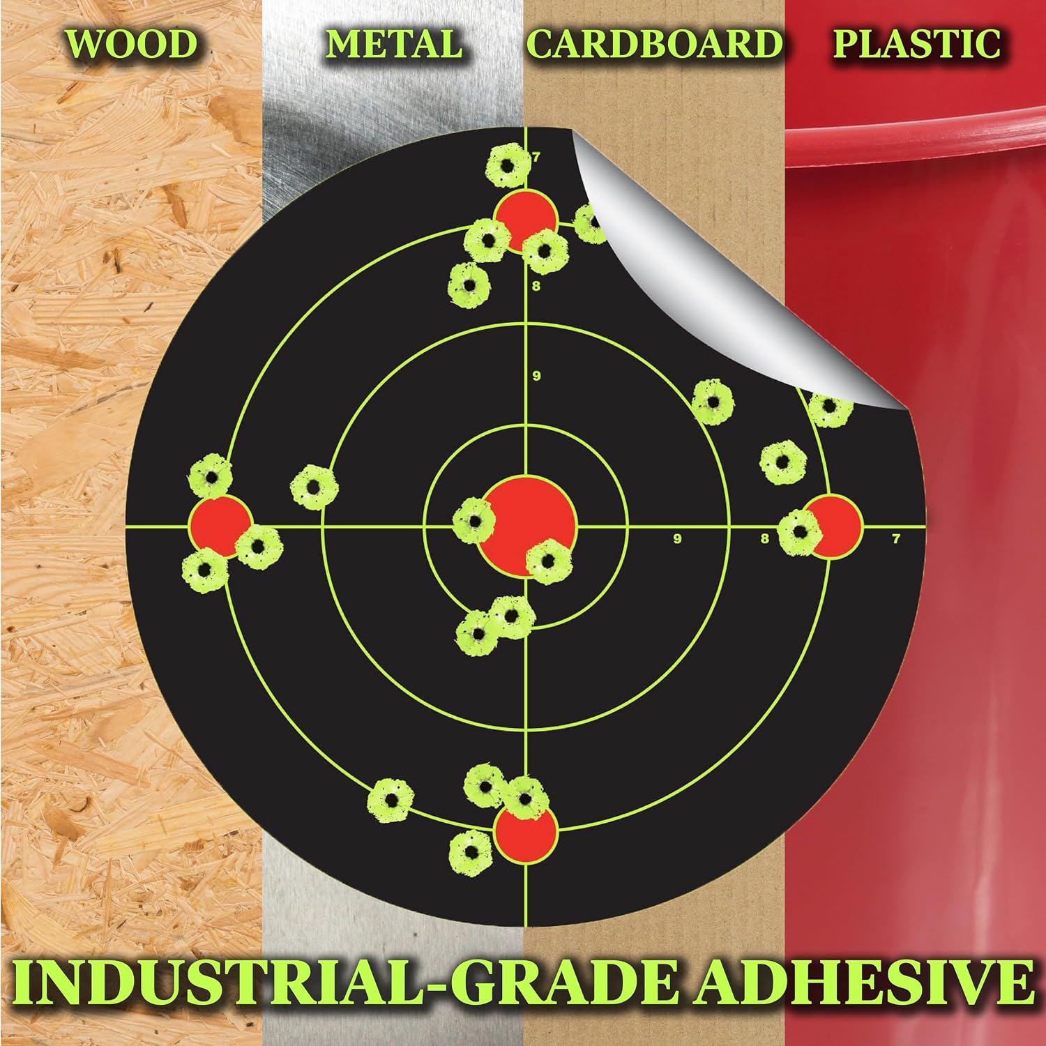 8 inch Stick & Splatter Self Adhesive Shooting Targets - Gun - Rifle - Pistol - Airsoft - BB Gun - Pellet Gun - Air