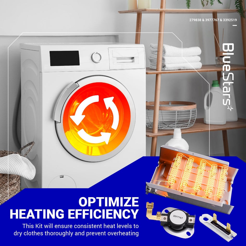 BlueStars UPGRADED 279838 Dryer Heating Element Repair Kit