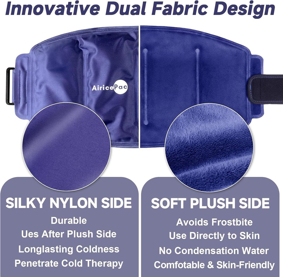 16 × 9" Large Ice Pack for Injuries Reusable Gel for Lower Back, Shoulder, Knee, Elbow, Hip, Leg, Soft Flexible Cold
