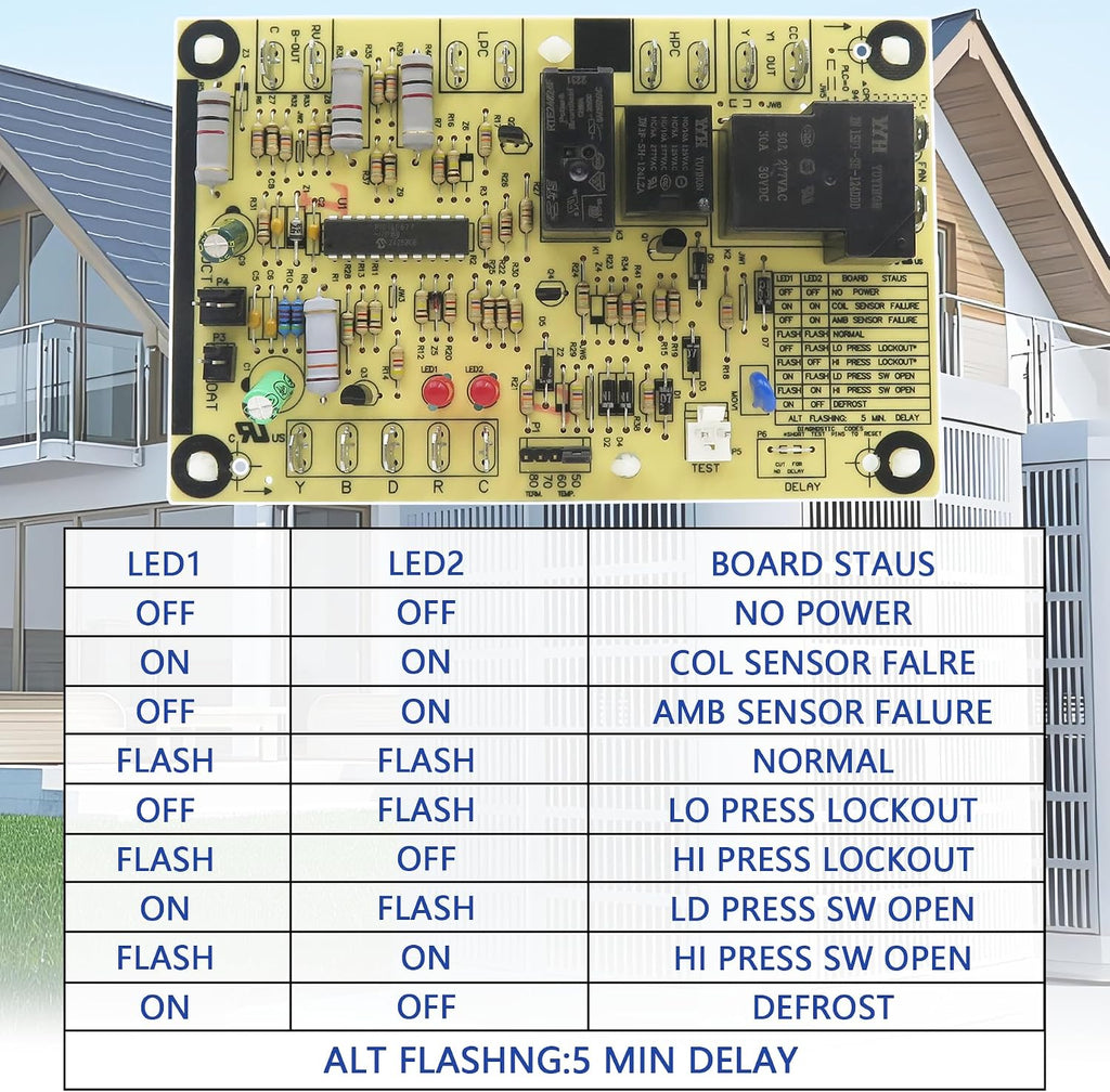 OEM Upgrade 47-21517-22 Compatible with Rheem Defrost Control Board