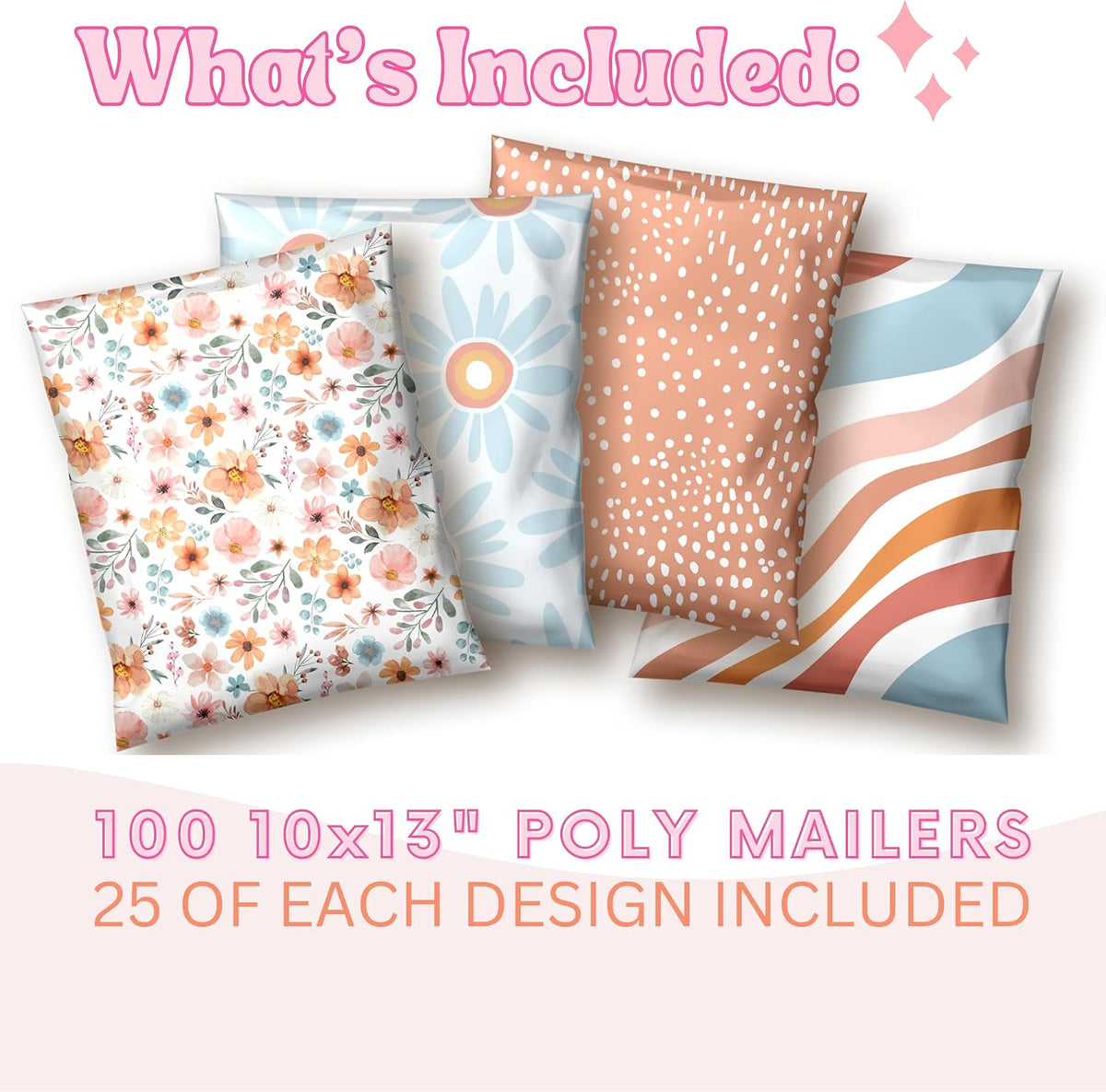 10x13 Poly Mailers Variety Pack Cute Shipping Bags Mailer