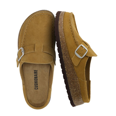 Hobby 100% Genuine Leather Slip On Clogs for Women, Camel Genuine Leather 11
