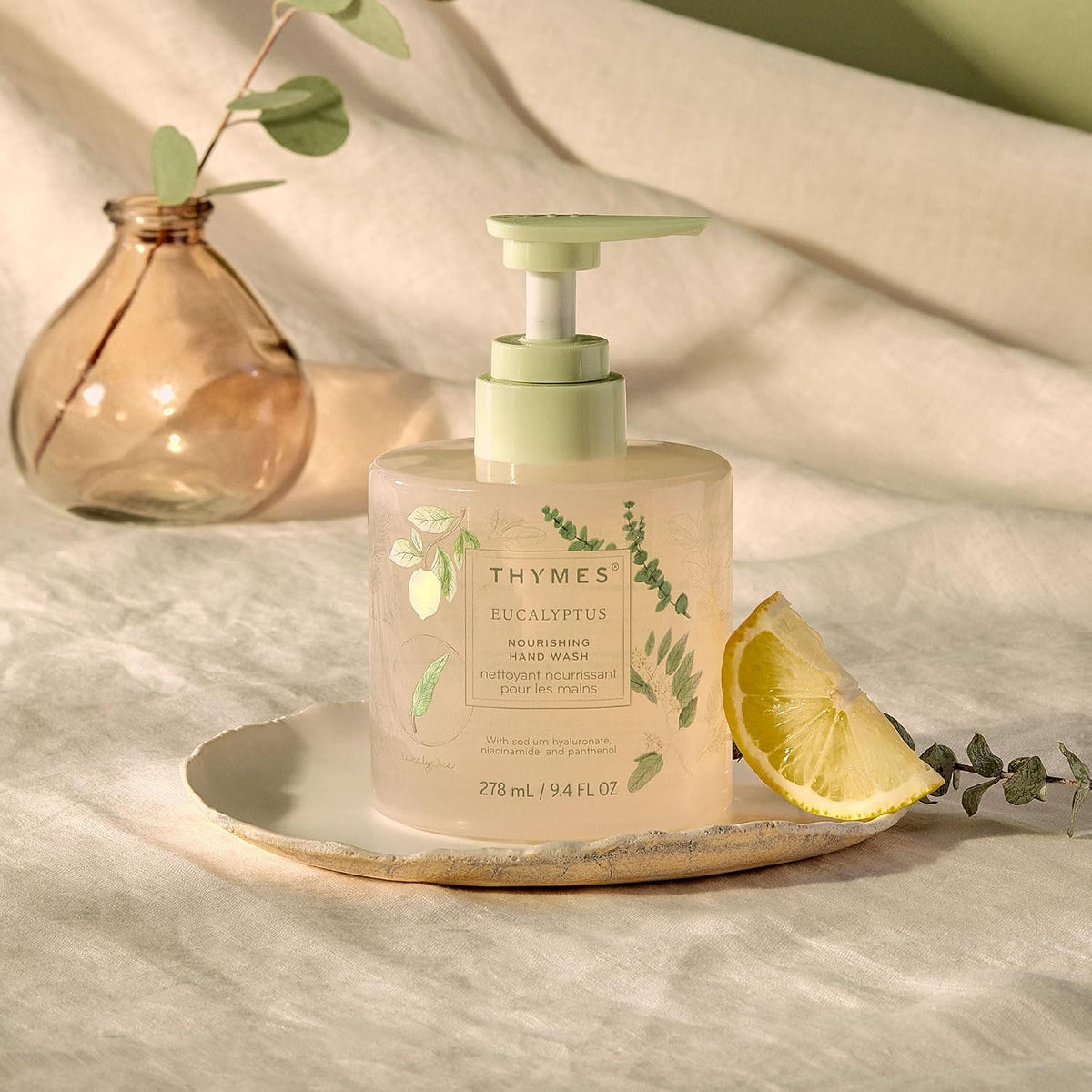 Nourishing Hand Wash - Liquid Hand Soap for Bathroom or Kitchen - Liquid Soap with Notes of Eucalyptus Oil, Lemon