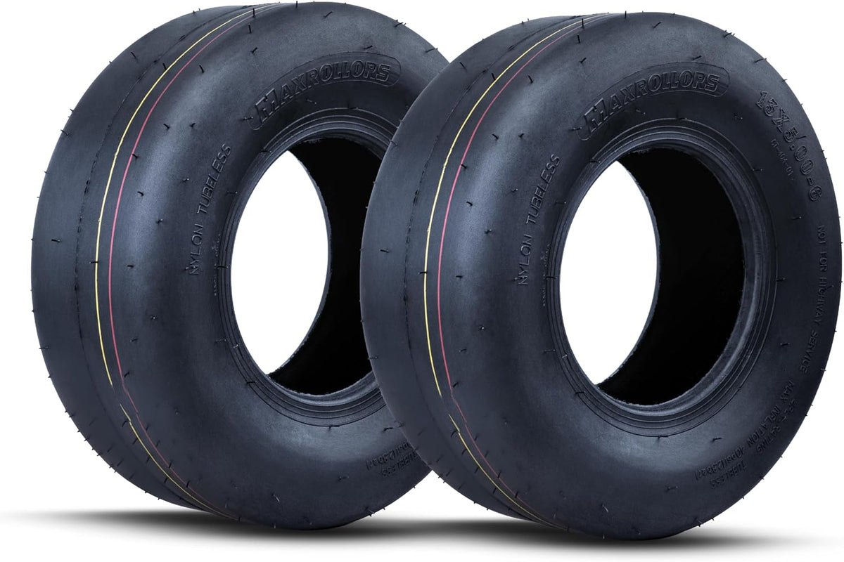 (2 Pack) 13x5.00-6 Lawn Mower Tires Tubeless, Replacement 13x5-6 Zero Turn Riding Mower Tire Smooth,4-Ply