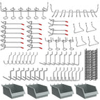 Pegboard Hooks Set, Peg Board Organizer Accessories with Bins