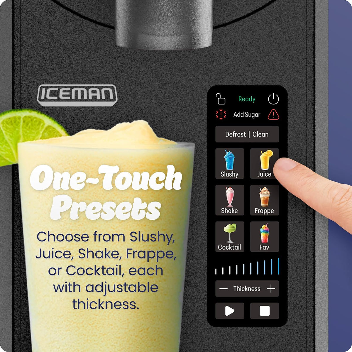 by Chefman Slush-Ease MAX 90oz Slushie Machine, 64oz Liquid Capacity Frozen Drink Maker & Slushy Machine with 5