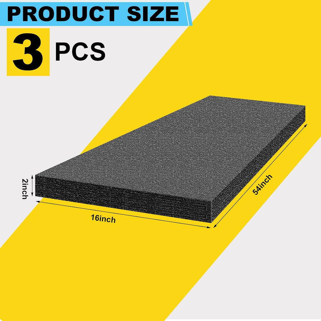 3 Sheets Polyethylene Foam Pack Inserts, 3 Sheets, 54 x 16 x 2''