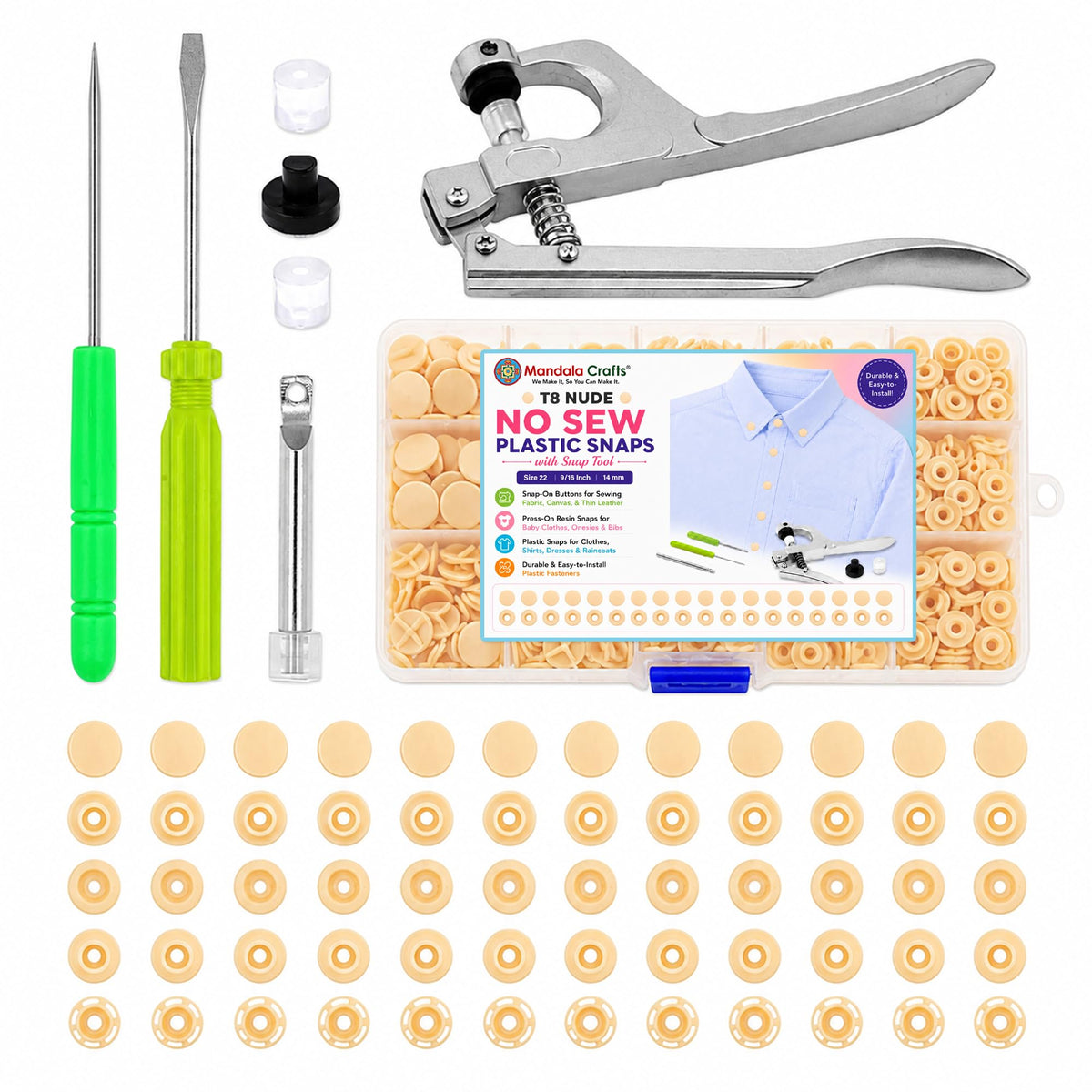 Plastic Snaps for Clothing - No-Sew Buttons