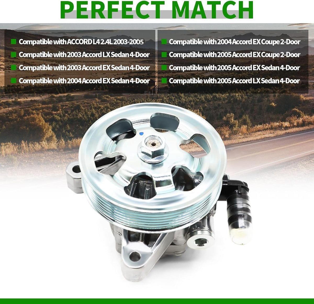 21-5341 Power Steering Pump Compatible with Accord 2003-2005