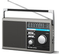 Portable AM FM Radio, Shortwave Transistor Radio with Best Reception, Battery Operated or AC Power Retro with Big