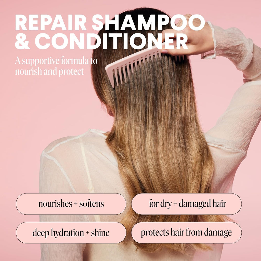 Repair Shampoo and Conditioner Set (2 Count) 12 oz For Dry to Damaged Hair Made with Keratin, Coconut Oil, Shea
