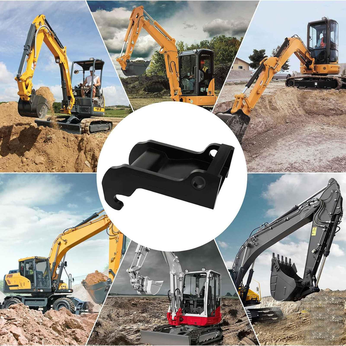 X Change Coupler Bracket, Quick Attach Excavator Bucket Mount Attachment for Bobcat E Series E26 E32 E35 E42 E45 E50 E60, Easy Installation, Alloy Steel Construction, Long Lasting
