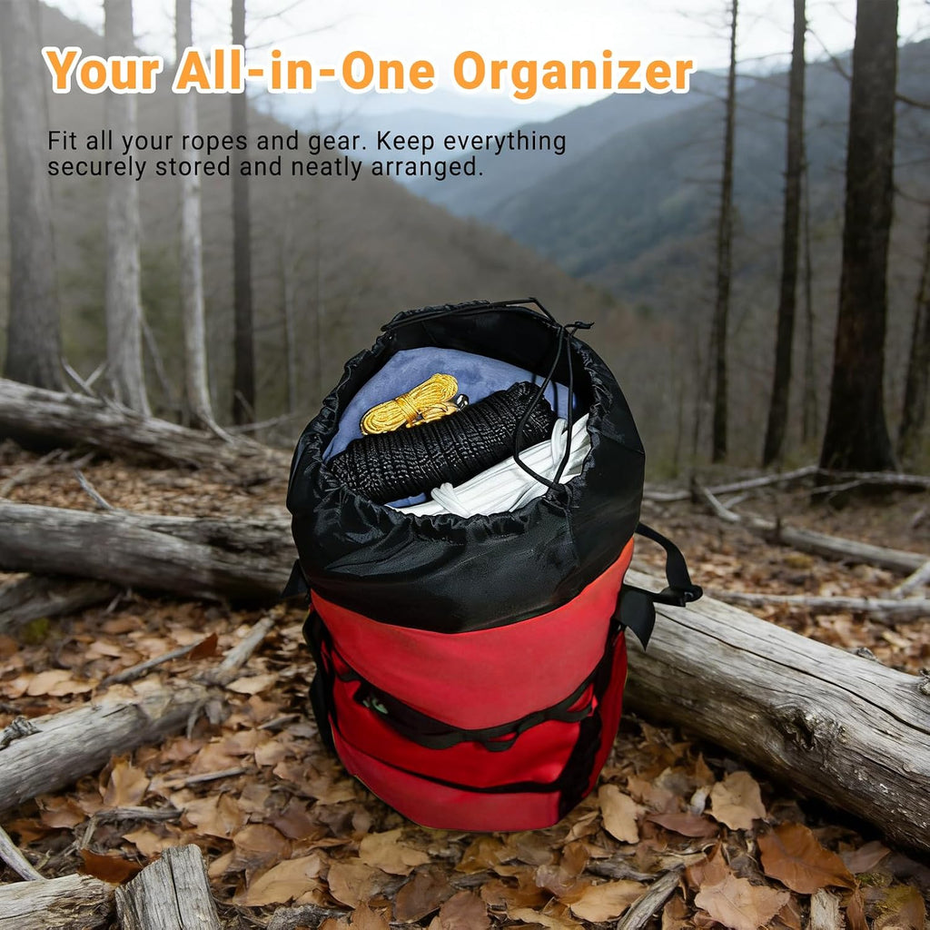 Rock Climbing Rope Storage Bag - Large Capacity Tree Rope Storage Backpack, Waterproof Oxford Outdoor Climbing Rope