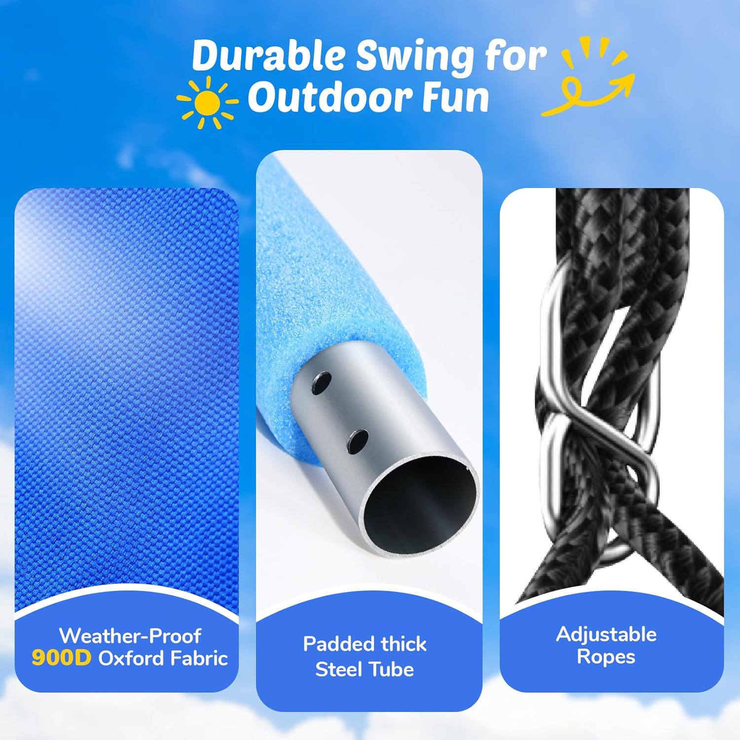 Saucer Swing with Frame for Kids Outdoor, 440lbs Swing Set with Heavy Duty Metal Stand for Backyard, Outdoor Kids