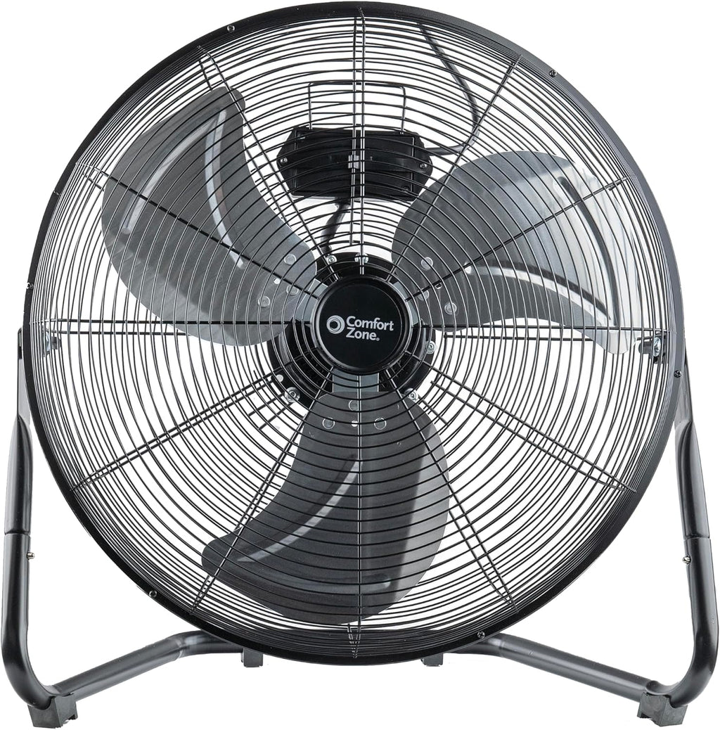 COMFORT ZONE 20-Inch High-Velocity Industrial Floor Fan