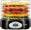 Food Dehydrator, 5 BPA-Free Trays, Adjustable Temp, 48H Timer, 420W