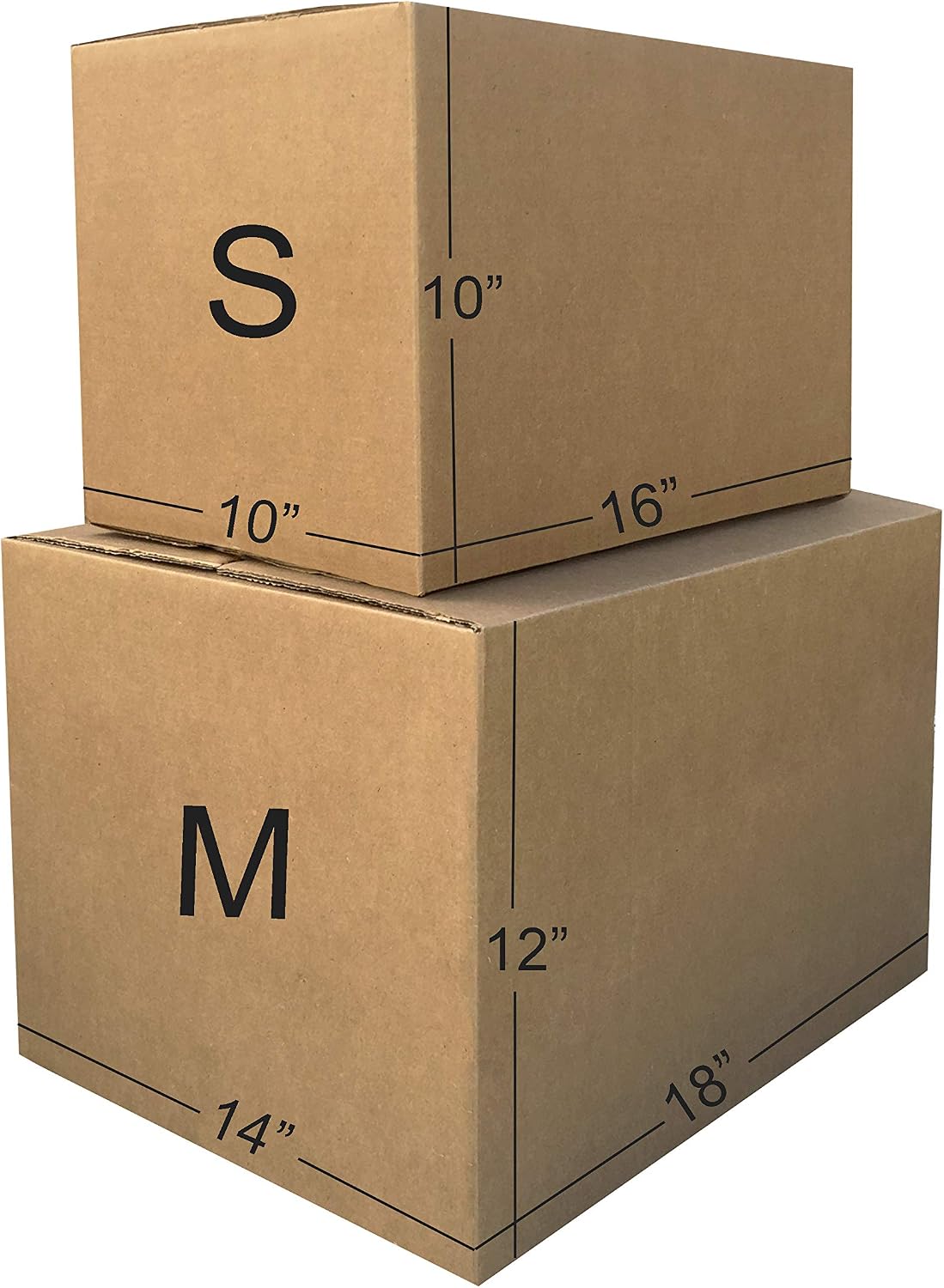 Moving Boxes Kit, Small and Medium, Brown, 15-Pack
