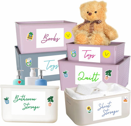 70 Large Size Blank Labels, Water/Oil/Tear Resistant, Inkjet & Laser Printer Available Removable No Residue for Home