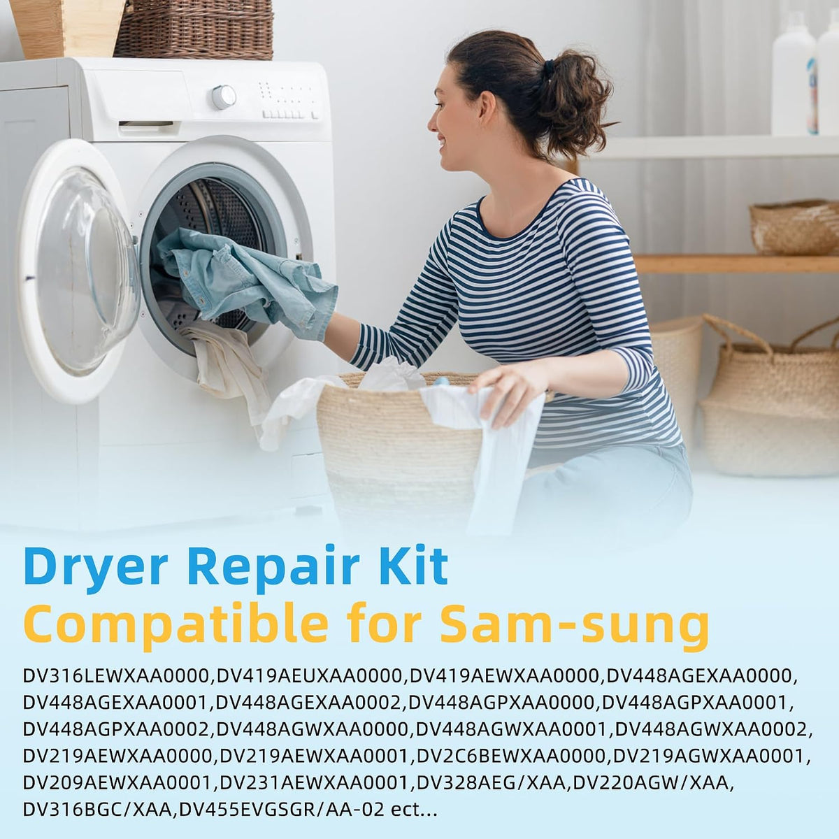 DC97-16782A DC97-16782E for Samsung Dryer Roller Replacement Kit by MIFLUS