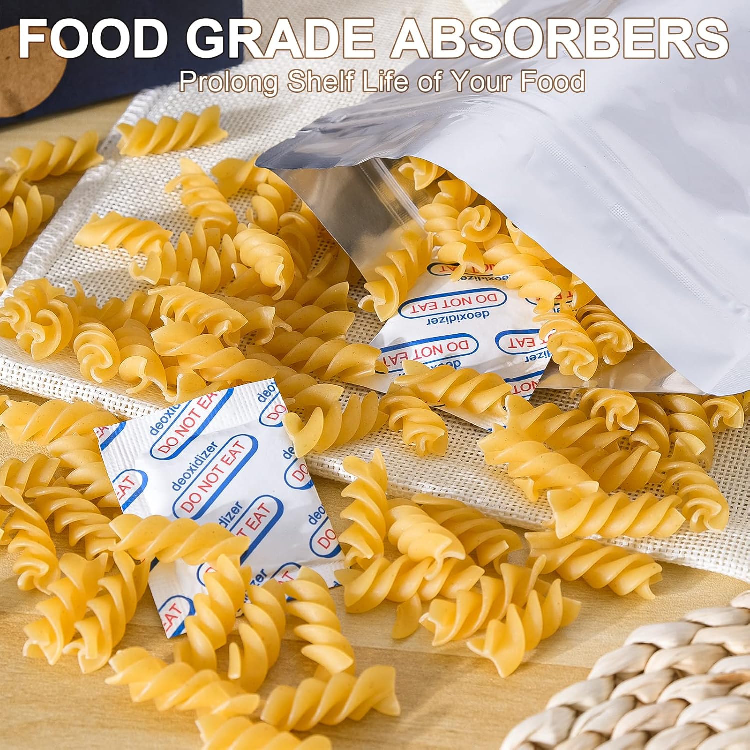 500cc Oxygen Absorbers for Food Storage - 100 Count (20x Packs of 5)