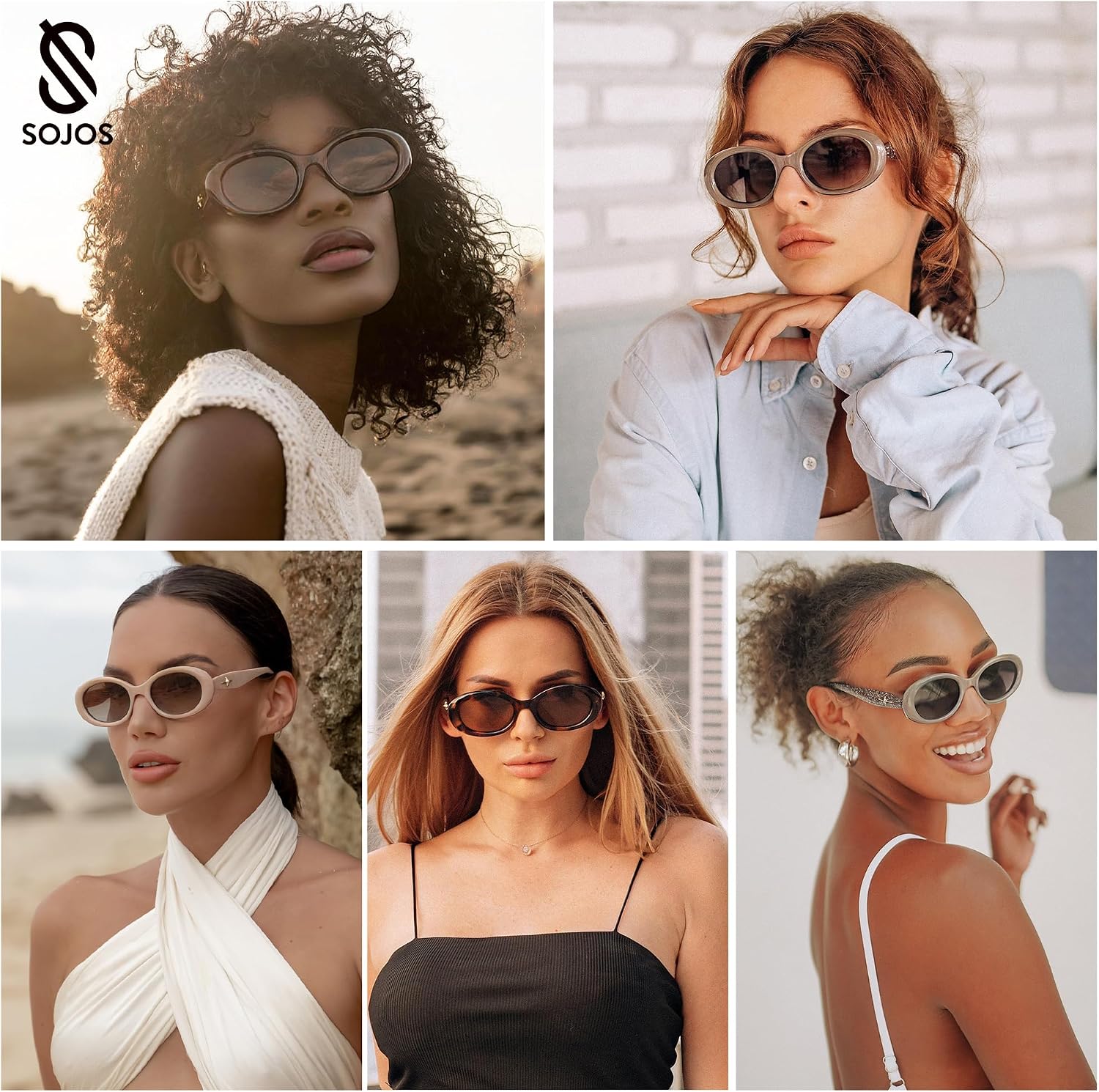 Retro Oval Polarized Sunglasses for Women Men 90s Vintage UV400 Protection Tiny Sun Glasses SJ2286 | UV400 Protection