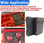 48-22-8430 Packout Foam Inserts for Milwauke Tool Box 2 Pack