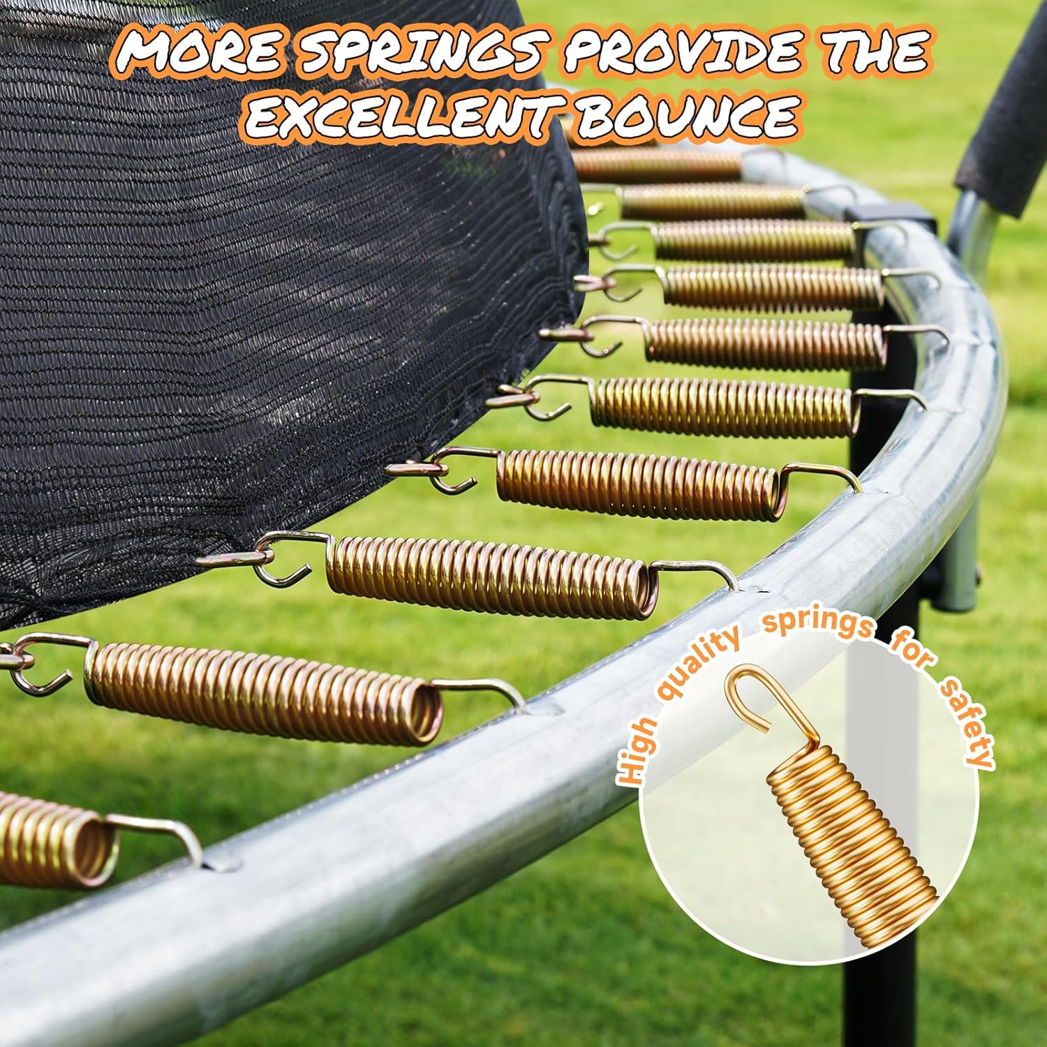 10FT 12FT 14FT 15FT 16FT Outdoor Trampoline with Enclosure Net, Heavy Duty Yard Trampolines, ASTM Approval