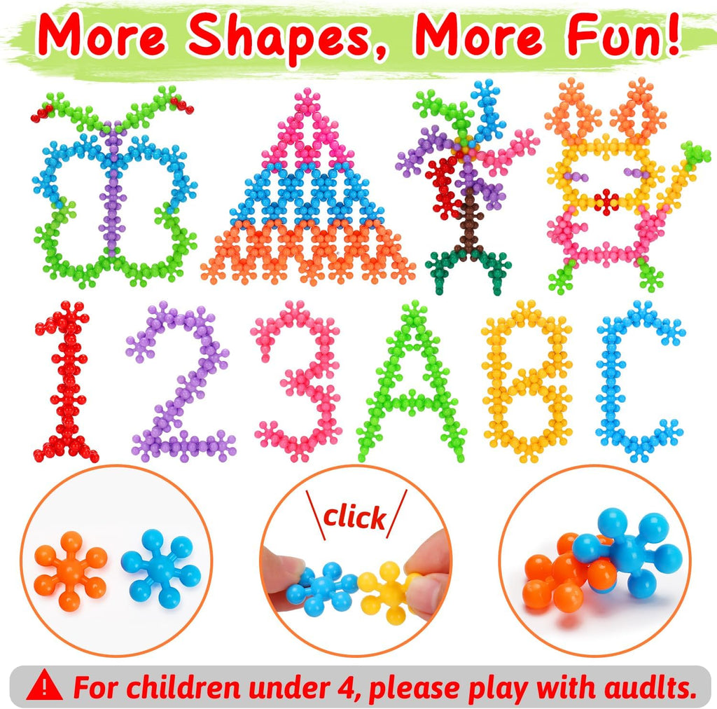 Kids Building STEM Toys for 3 4 5 6+ Year Old Boy Girl Birthday Gifts | 300PCS Educational Interlocking Discs