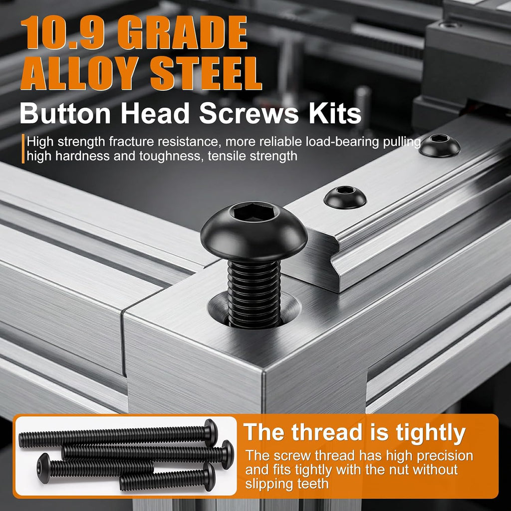 mankk 1001PCS M3 Screws,Hex Socket Button Head Bolt Assortment Kit