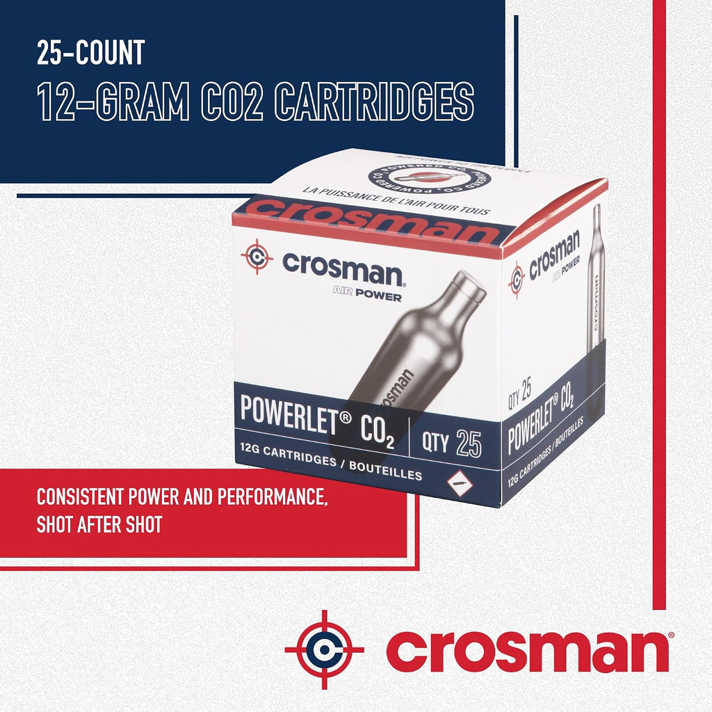 2311-N 25-Count 12-Gram CO2 Cartridges For Air Rifles And Air Pistols | 10-Round Rotary Design - Replacement Magazine