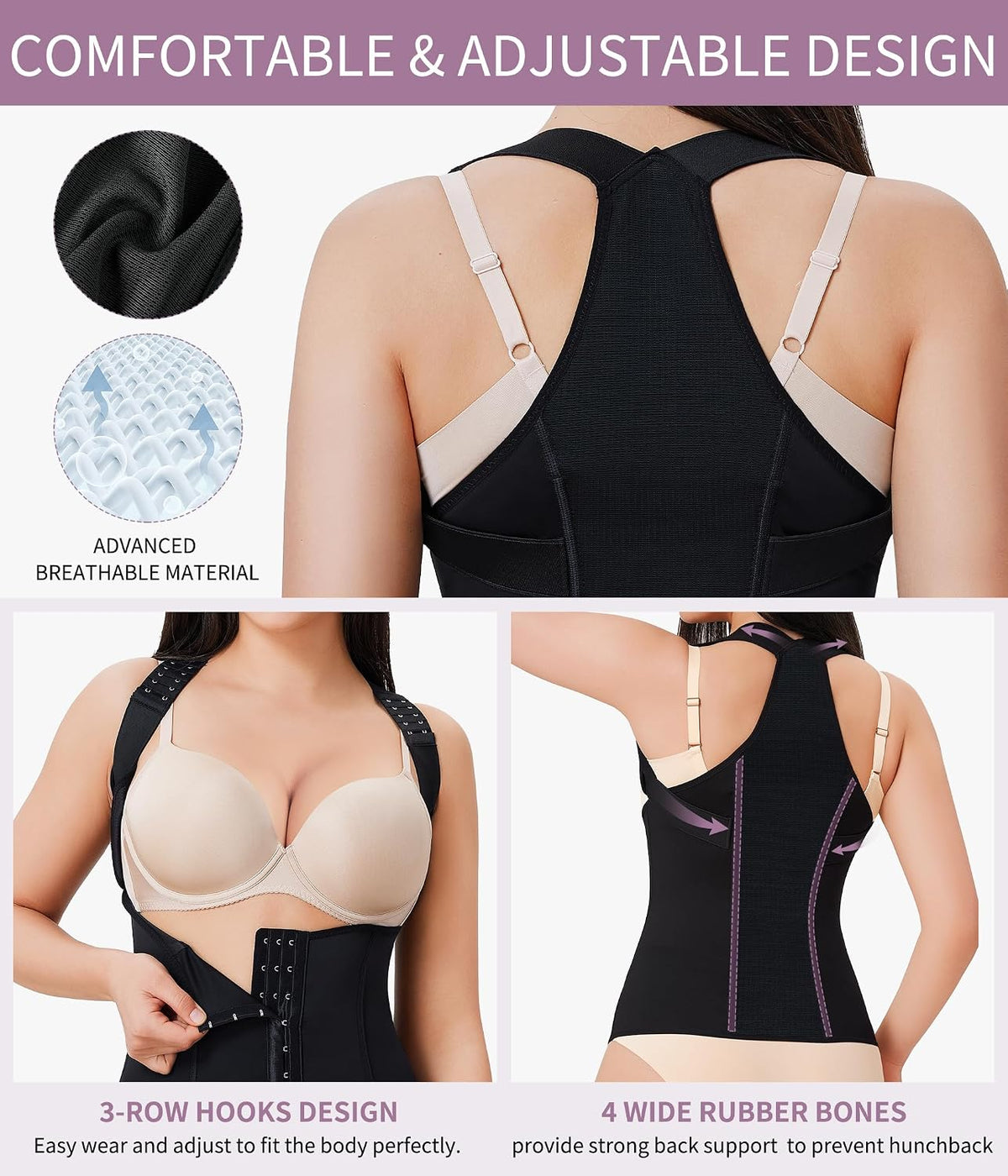 Back Brace for Women Breathable Back Straightener Posture Corrector