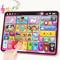 Trilingual Learning Toy Tablet with Music & Sound, Montessori Speech Therapy Toys for 1 Year Old Girl Boy Musical