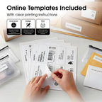 2" X 5" Matte White Printable Shipping Labels (30 Sheets, 240 Stickers)