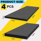 4 Sheets Polyethylene Foam Black Packing Inserts, 4 Sheets