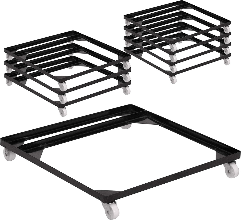 8 Pack HERCULES Series Steel Stack Chair and Church Chair Dolly