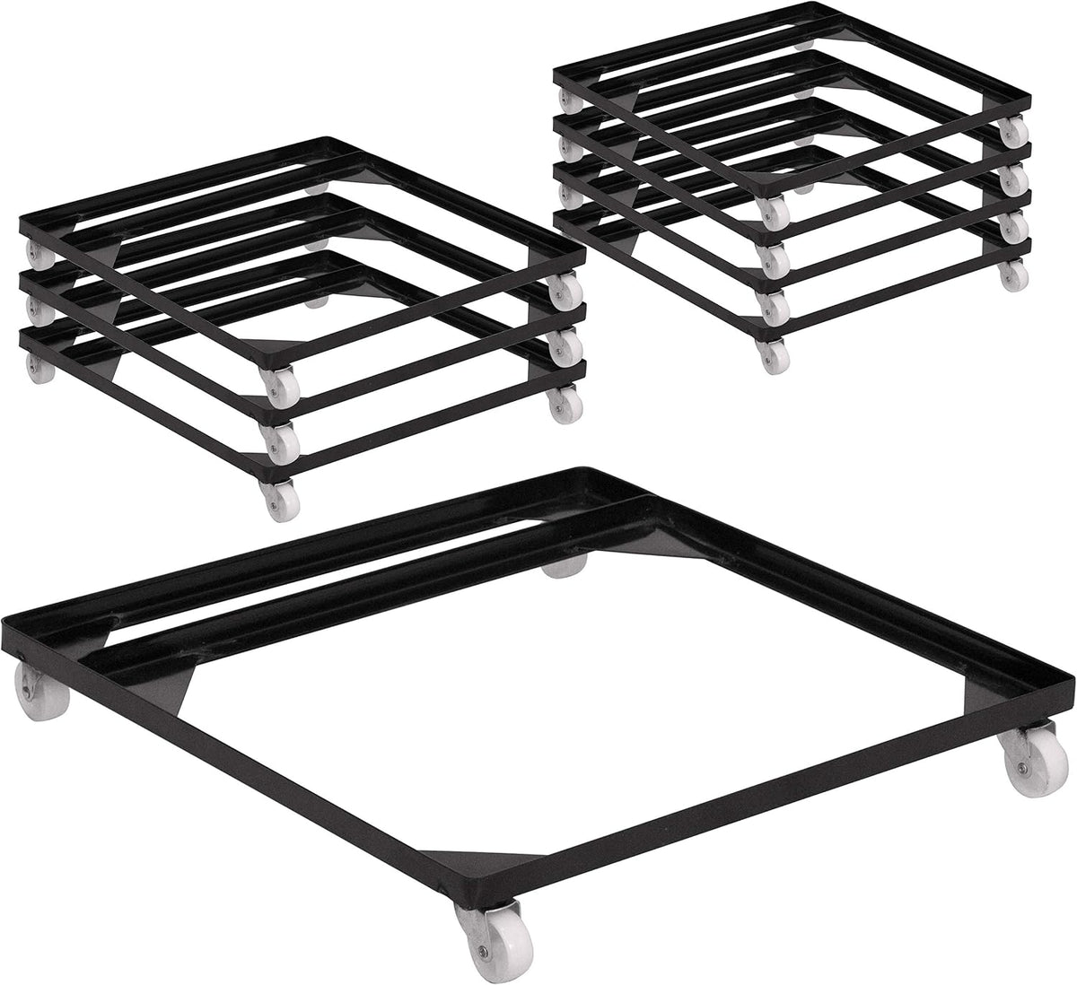 8 Pack HERCULES Series Steel Stack Chair and Church Chair Dolly