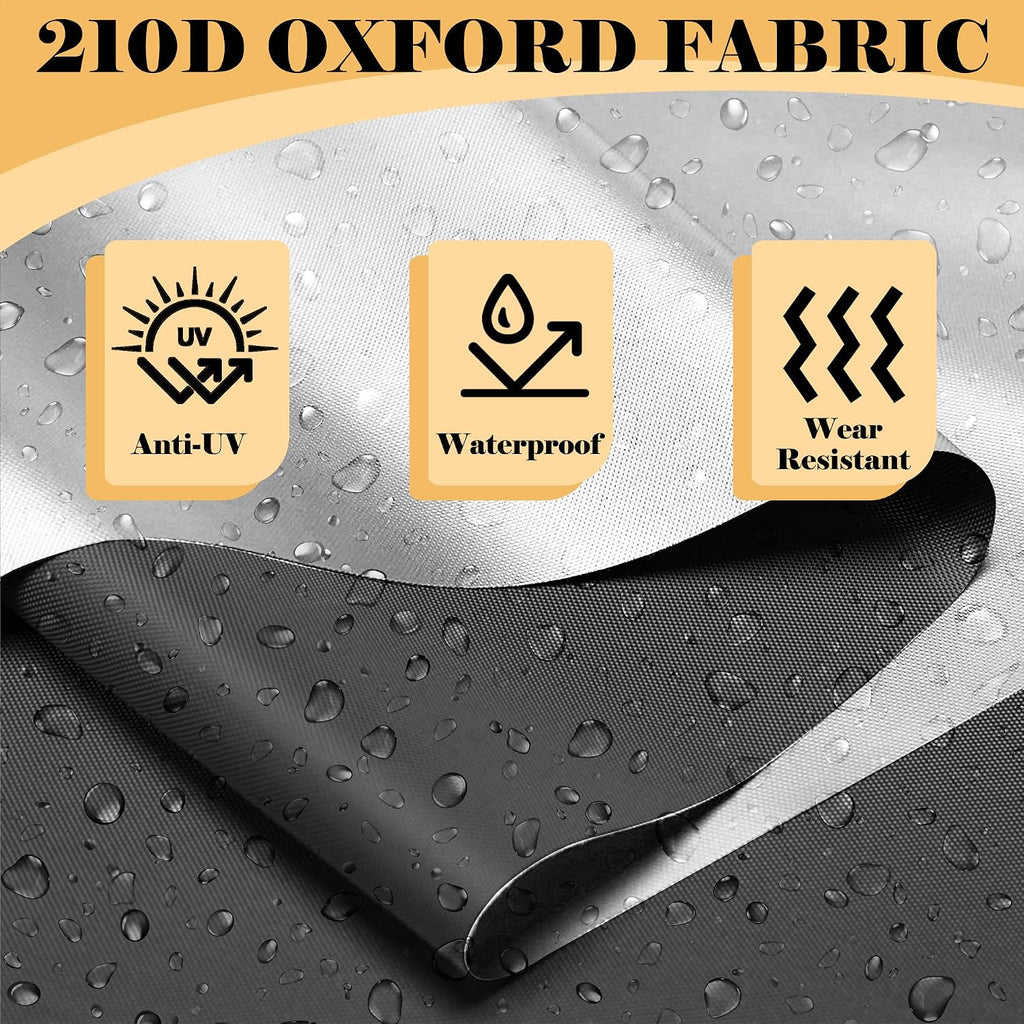 Bike Shed 6.6FT, Waterproof Oxford Fabric Storage Tent for 2 Bikes, Outdoor Storage with Window Design, Black | 210D