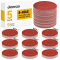 5 Inch Hook and Loop Sanding Discs, 50 Pack 8 Hole, 9 Mixed Grits