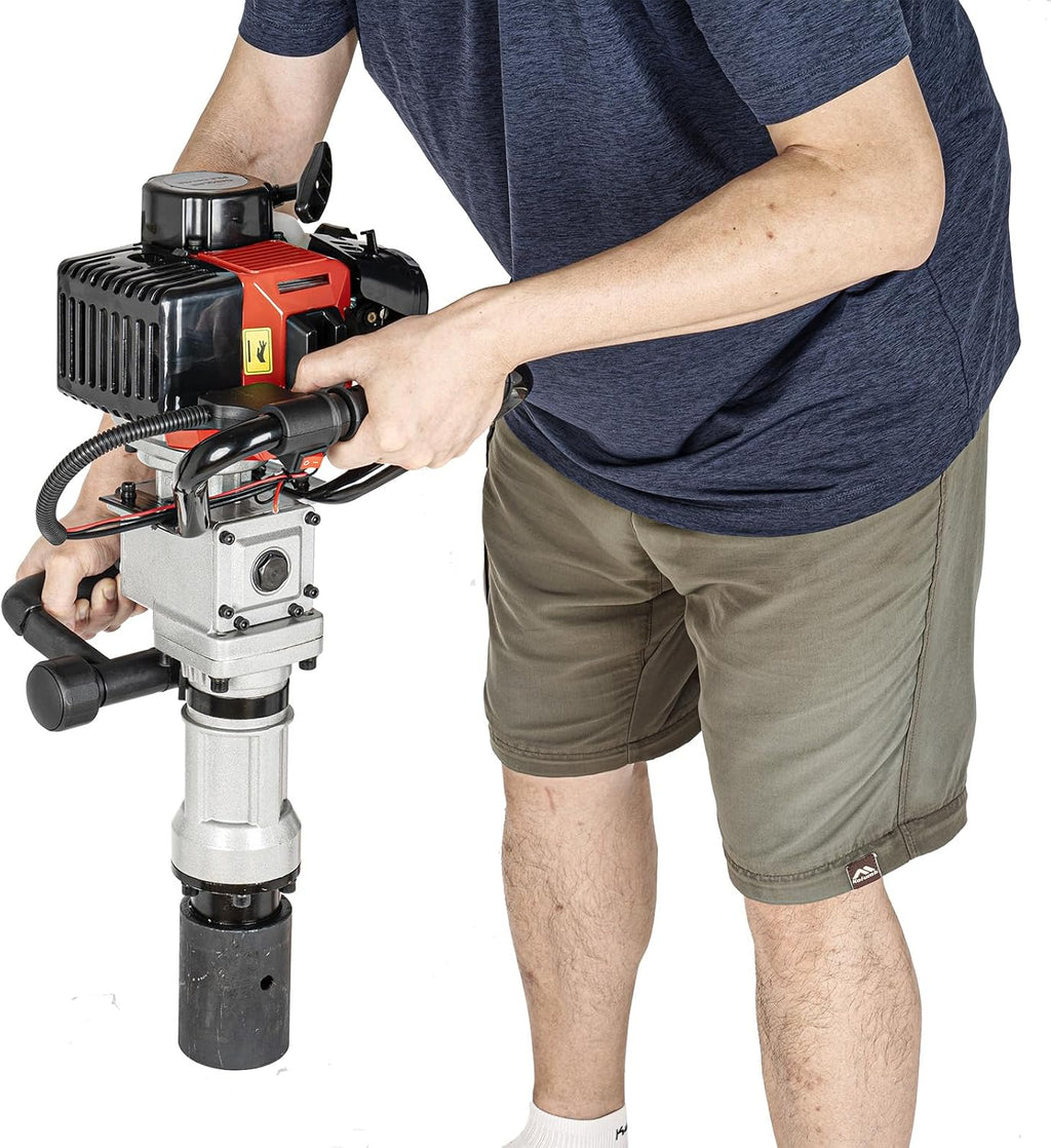 32.6CC 2 Stroke Gas Powered T-Post Driver, 900W Gas Powered Pile Driver Fence Post Driver Portable Petrol Piledriver