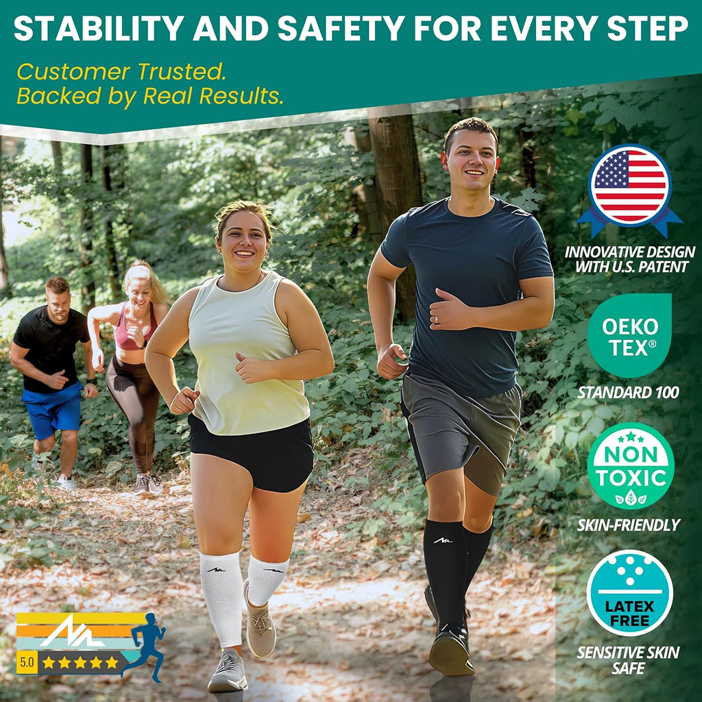 Compression Calf Sleeves (20-30mmHg) for Men & Women Perfect Option to Compression Socks for Running Travel Nursing