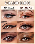 Eyeliner Stamp Wingliner, Brown Liquid 3-in-1 Winged Eyeliner Pen No Smudge