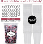32 oz Deli Containers with Lids, 25-Set, Leakproof BPA-Free