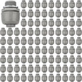 Conduit Connectors, 3/4 Inch, Straight, Grey, 100-Pack