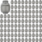 Conduit Connectors, 3/4 Inch, Straight, Grey, 100-Pack