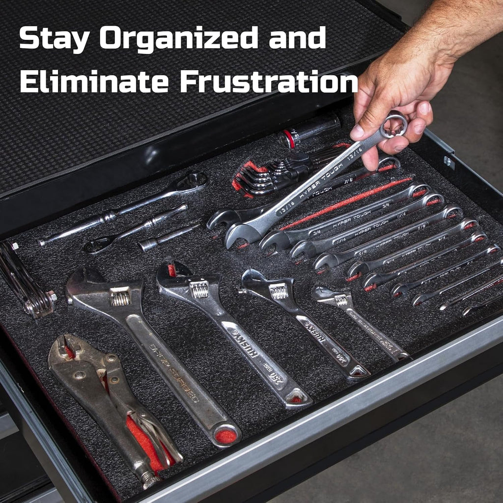 Tool Box Foam Organizer 16x12x1 inch 2Pack, Kaizen Sheets for Pro Tool Control, Custom Tool Shadow Inserts for Cases
