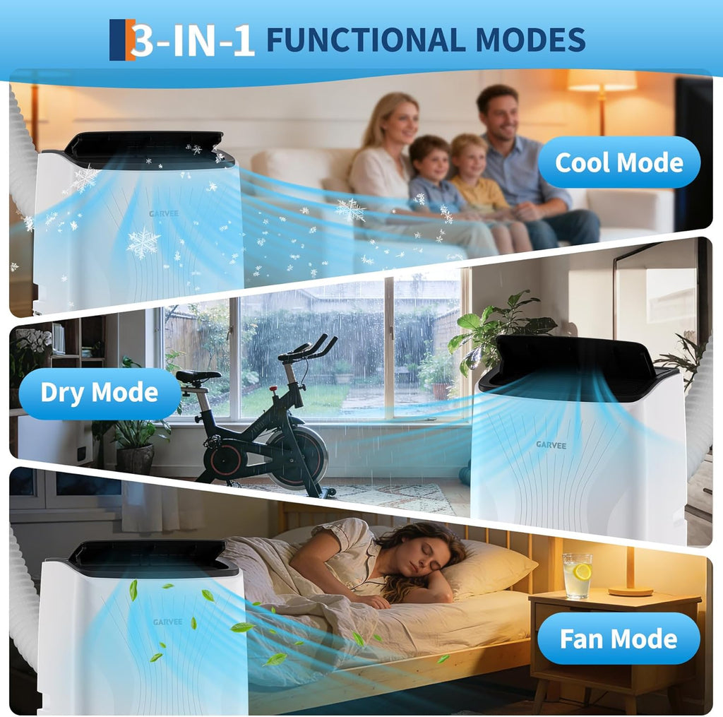 14,000 BTU Portable Air Conditioner, 4-IN-1 Portable AC Unit for Large Rooms Up to 750 Sq. Ft. with Cooling