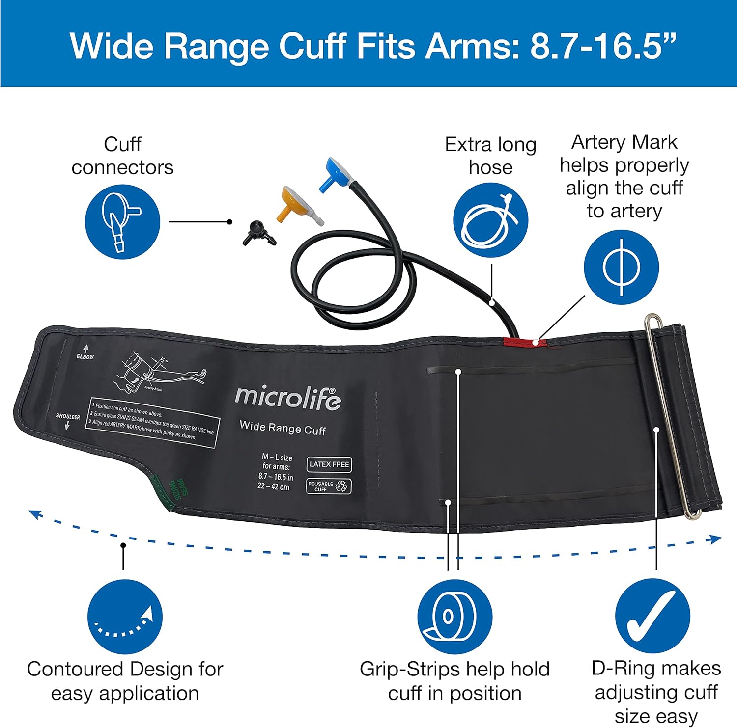 Replacement Blood Pressure Cuff (Standard Size (8.7-16.5 inch))