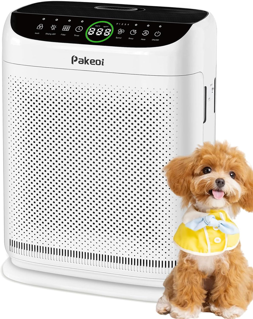 Air Purifiers for Home Large Room Up to 3000 Ft² With Double Air Intake,PAKEOI HEPA Air Purifier for Bedroom With