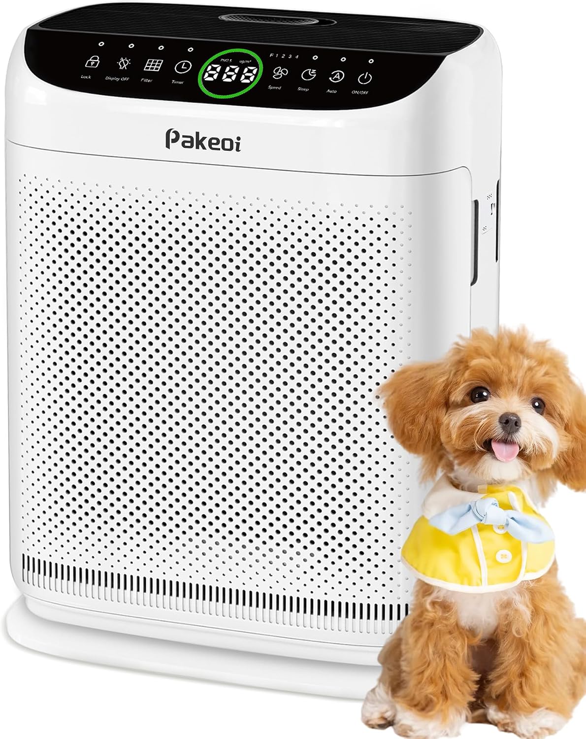 Air Purifiers for Home Large Room Up to 3000 Ft² With Double Air Intake,PAKEOI HEPA Air Purifier for Bedroom With