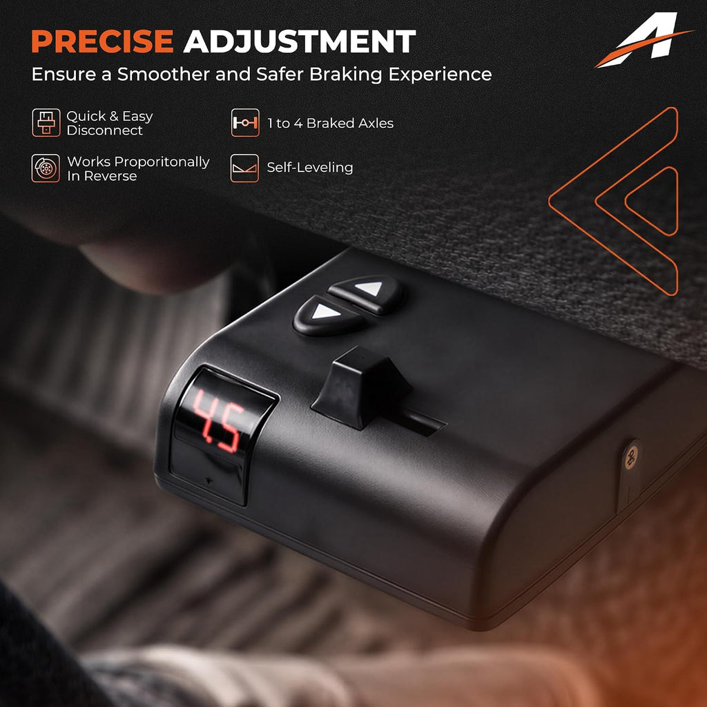 Proportional Brake Controller with Universal 51515 Wiring Pigtail, Compatible with Curt 51140 TriFlex, Hardwired